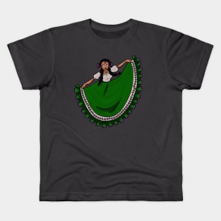 La Mexicana Bailando / The Mexican Woman Dances Kids T-Shirt